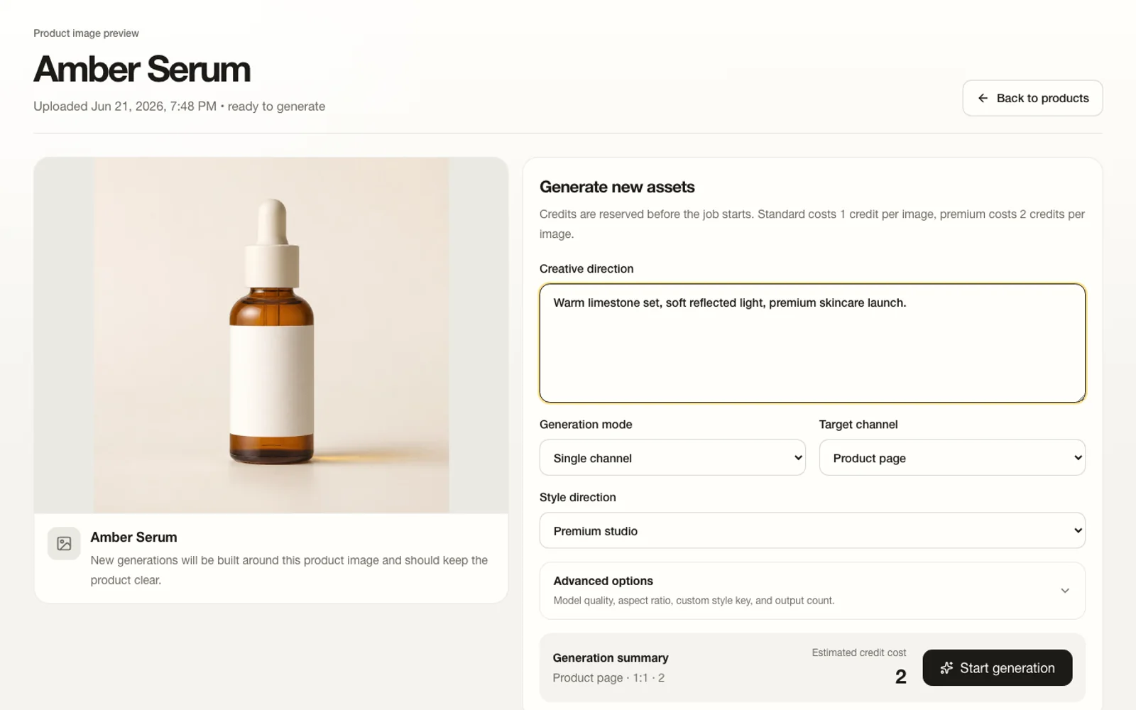 The real MoeArc product context workspace
